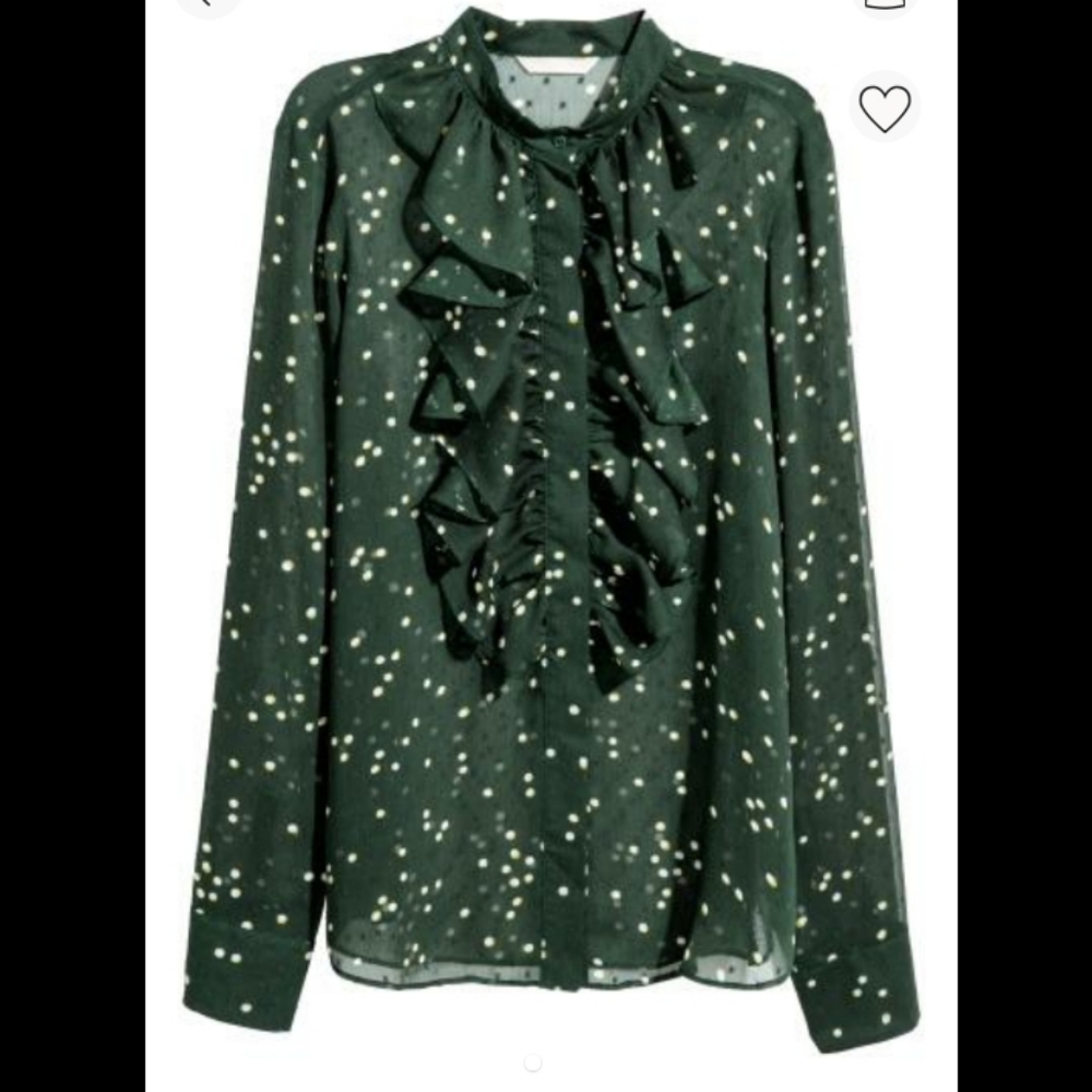 Green Dotted Blouse - 6